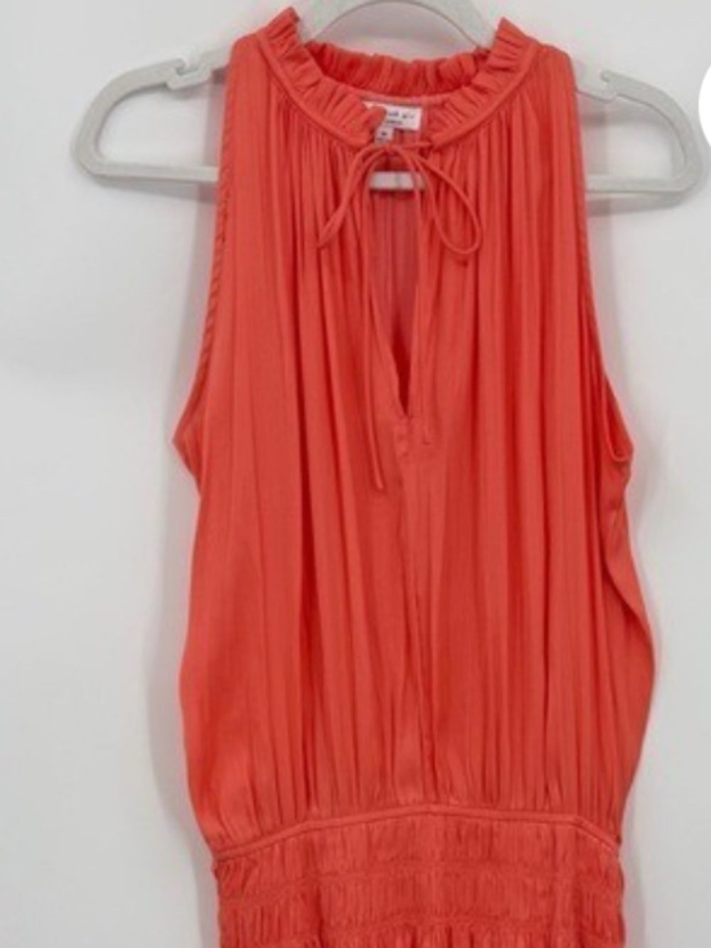 Current Air Split Neck Sleeveless Tiered Midi Dress